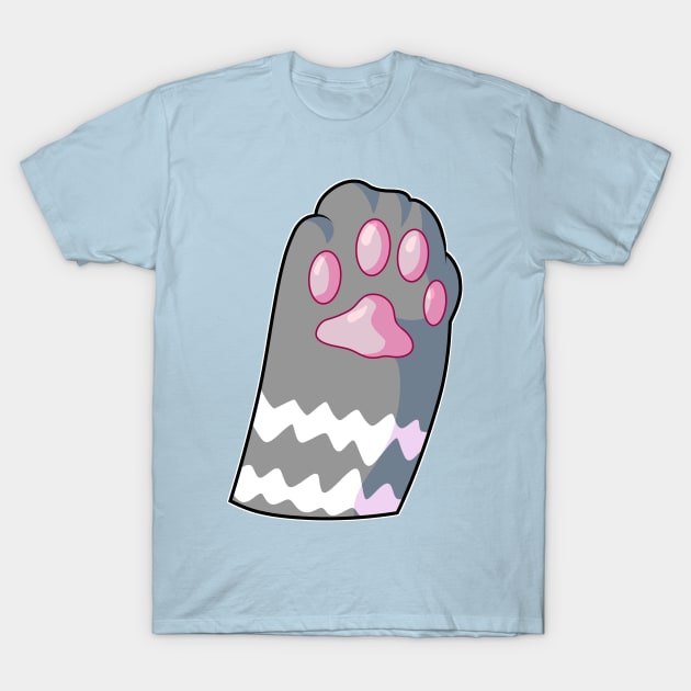 cute little gray cat's paw saying hello! T-Shirt by mayupaint